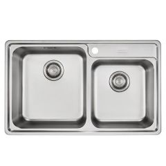 Franke Double Bowl Stainless Steel Kitchen Sink BELL BCX 620-38/32