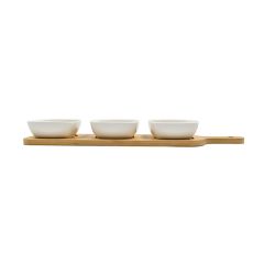 Heim Heiho 3-Piece Soy Dish With Bamboo Holder 