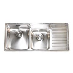 Franke Double Bowl Right Drain Stainless Steel Kitchen Sink BELL BCX 621