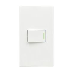 Alphalux 1g One Way Switch with Plate 15a