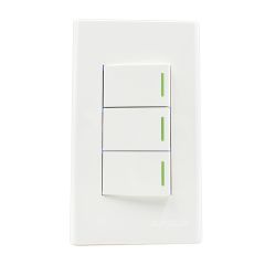 Alphalux 3g One Way Switch with Plate 15a