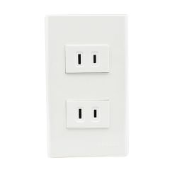 Alphalux 2g Flat Pin Outlet with Plate 16