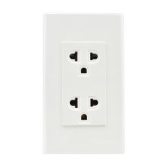 Alphalux 2g Duplex Universal Outlet with Ground 